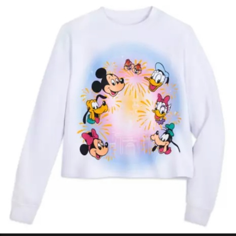 NWT Disney Women's Cropped Sweatshirt - Mickey Mouse And Friends‼️